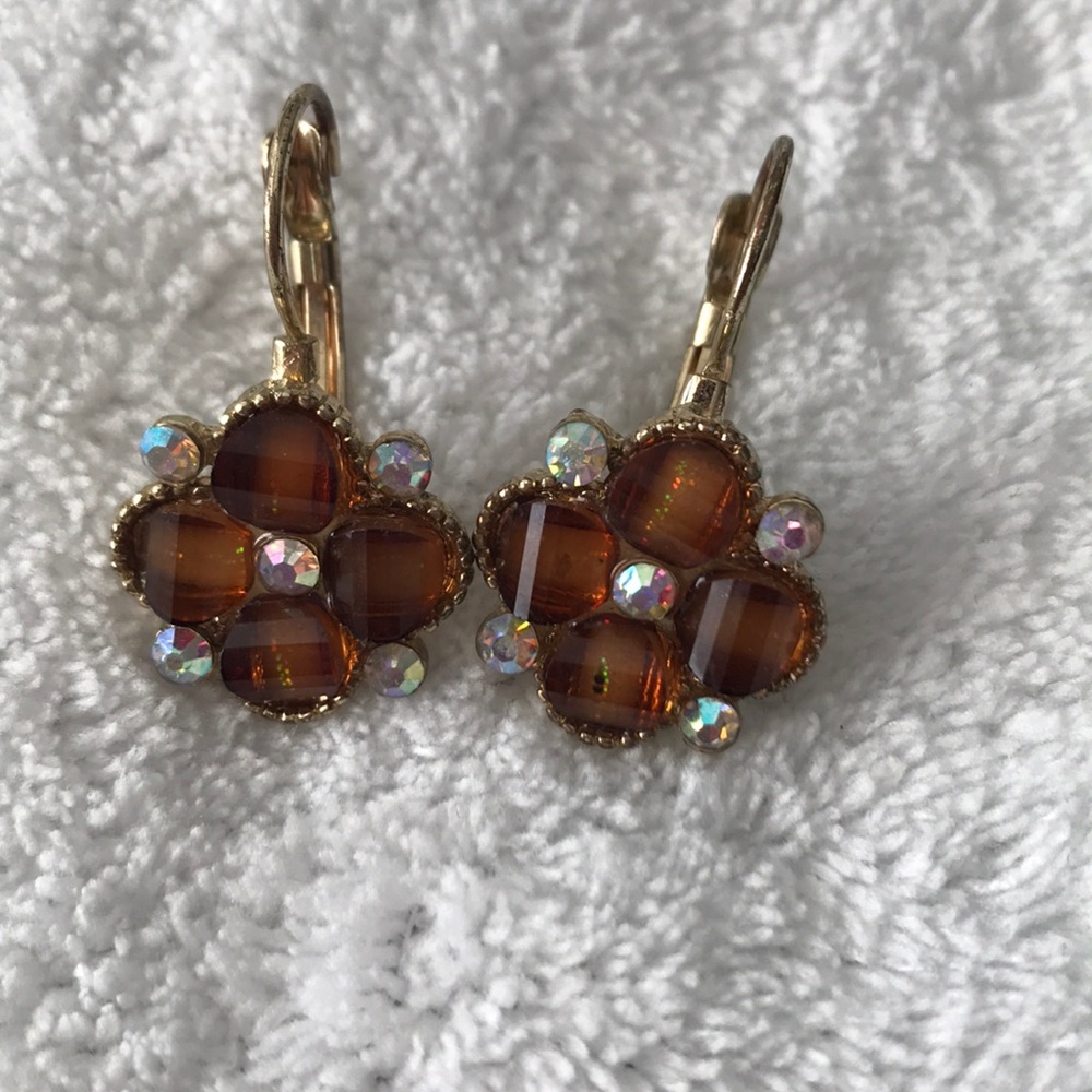 Acrylic rhinestone earrings